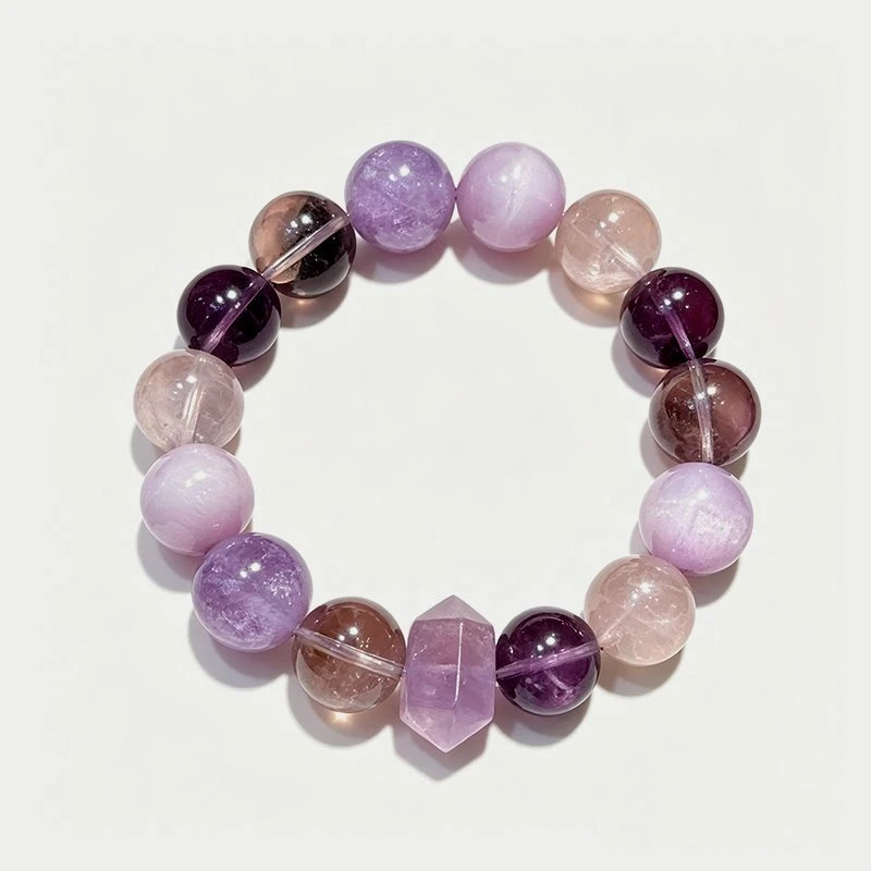Gelang Kuarsa Mawar Amethyst